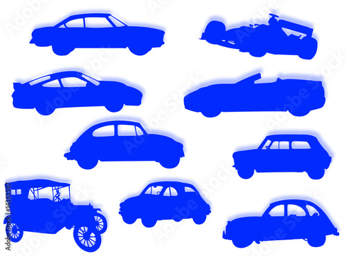 Automobili in silhouette