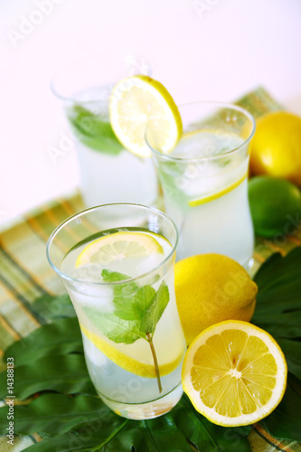 Lemonade and fresh lemon