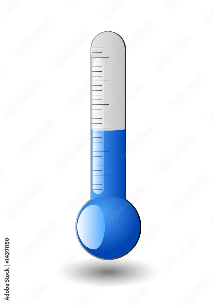 Blue thermometer, isolated on white , vector Blue thermometer, isolated on white , vector