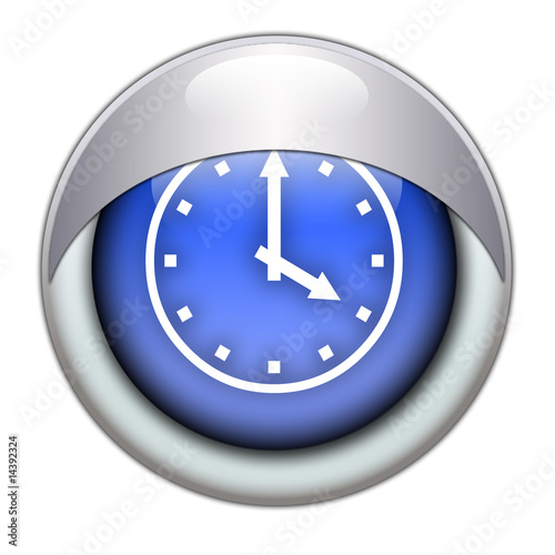 Blue Button - Clock