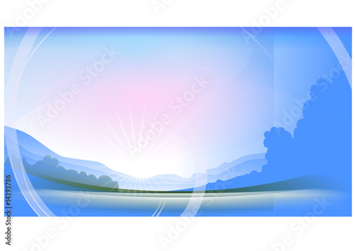 morgenröte, landscape in inkscape