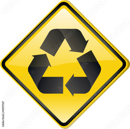 Road sign - recyclage