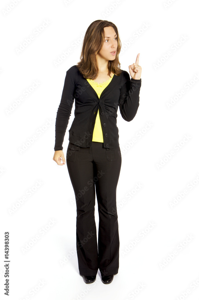 sexy young woman warning with her finger