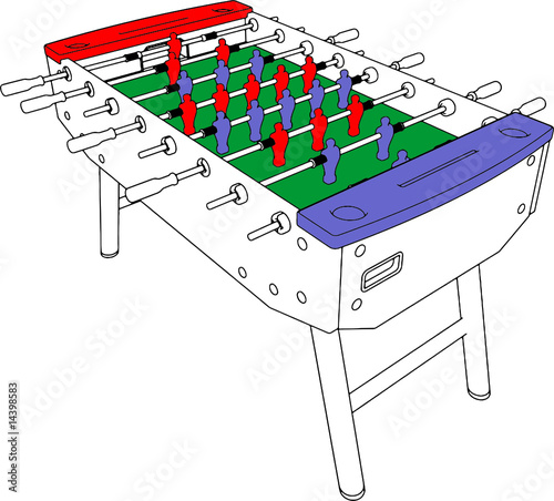 Table Football And Soccer Perspective Vector 02
