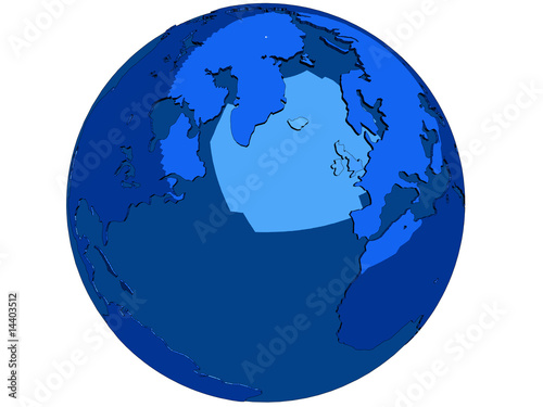 blauer globus