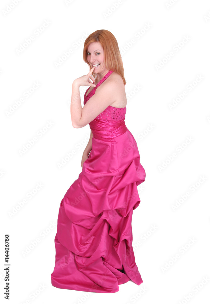 hot pink dress girl