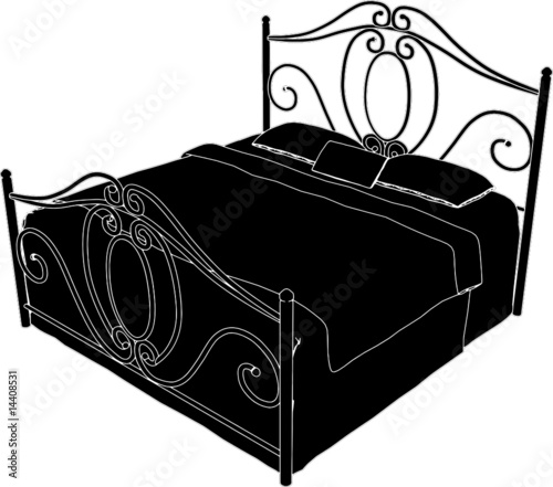 Antique Bed Vector 01