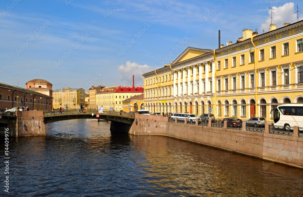 the general view of streets in St. Petersburg