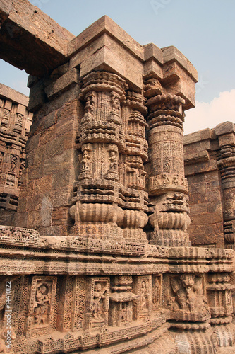Ancient Hindu Temple at Konark, Orissa, India. 13th Century AD