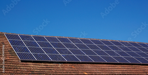 Roof with solar panels