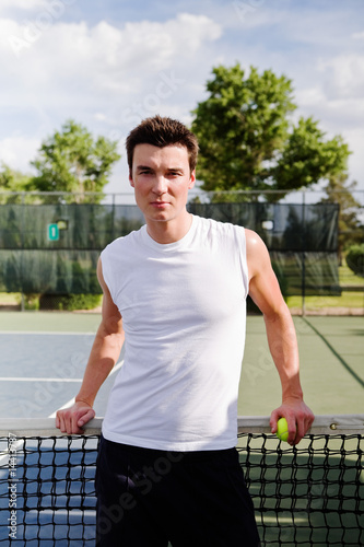 Athletic Male at the tennis court © overbox