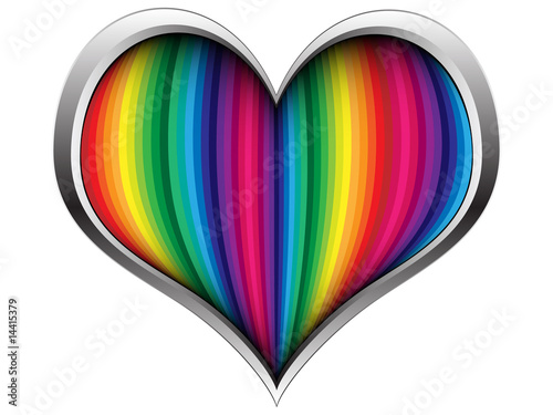 Free Download Colorful heart icon vector illustration - GFXLoad