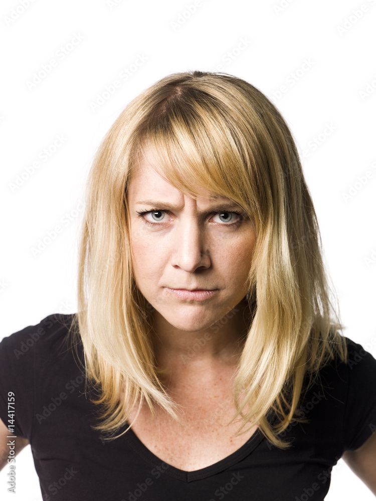 Portrait of an angry woman Portrait of an angry woman