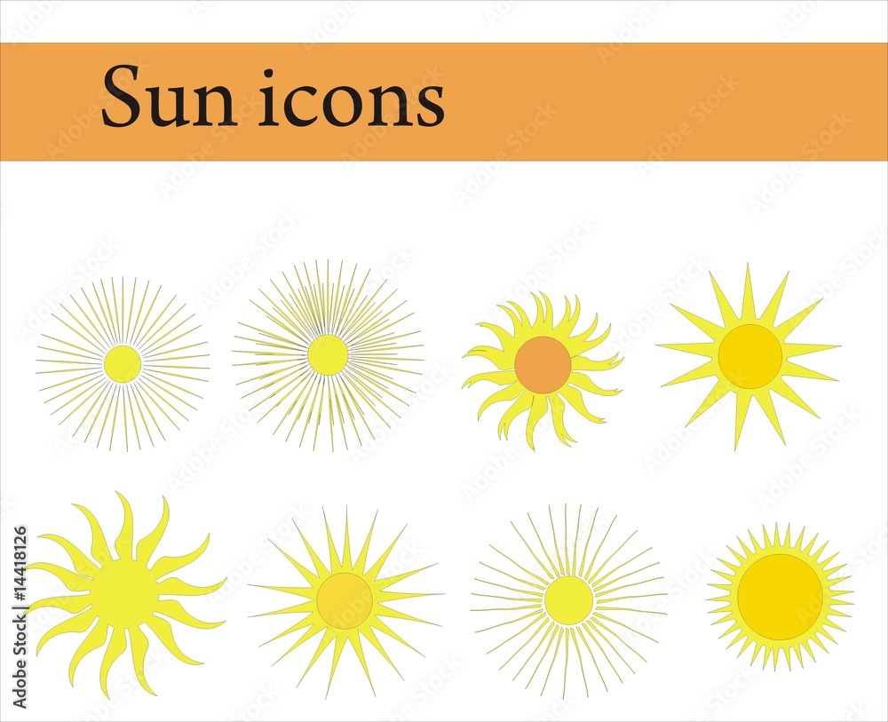 Fototapeta premium sun icons