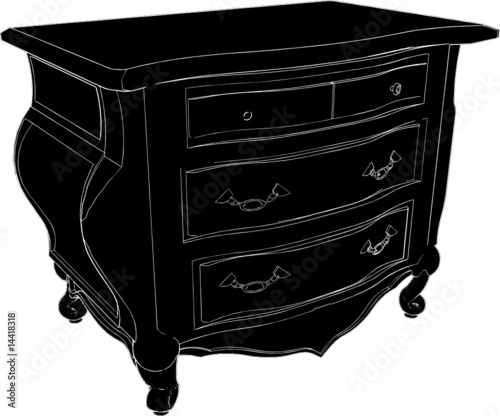 Antique Commode Vector 02