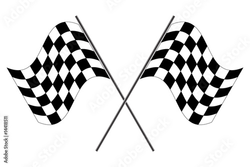 Vector race flags