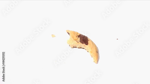 Chocolate chip cookie eaten in stop motion - HD