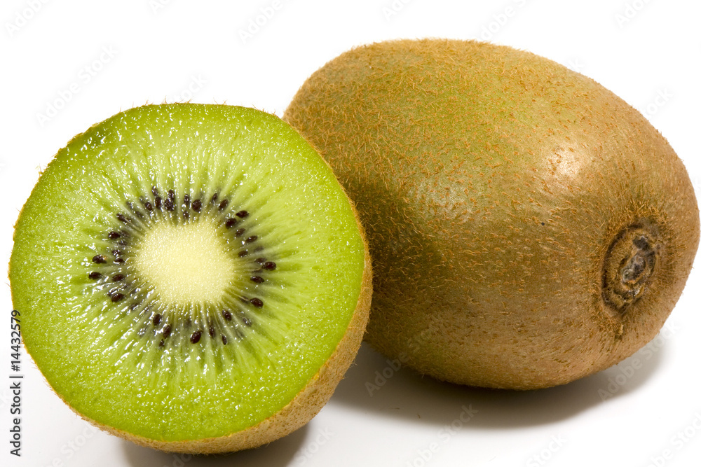 kiwi fruit isolated on white