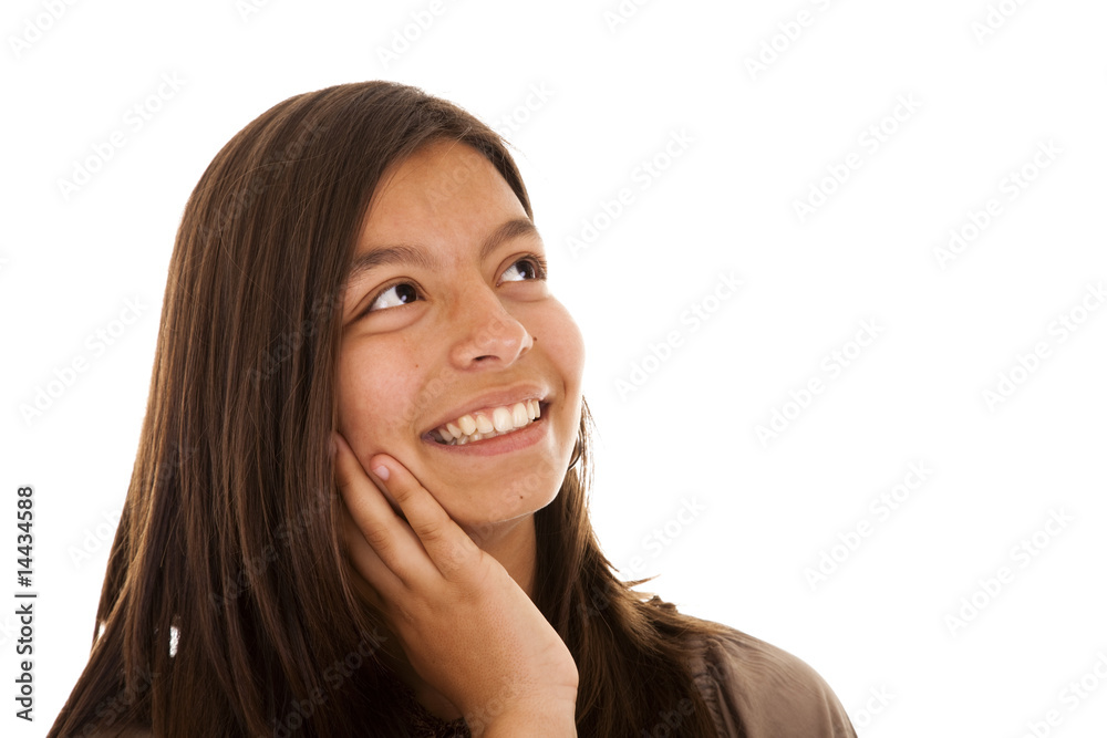 beautiful woman looking to the copyspace beautiful woman looking to the copyspace