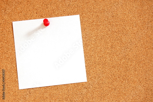 empty sheet paper with push pin photo