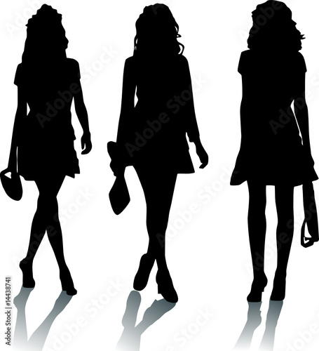 silhouette fashion girls