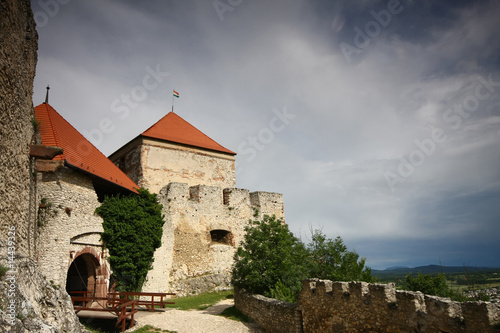Castle with cloudy sky