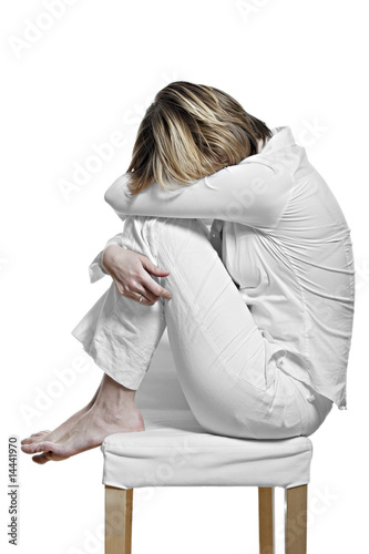 young woman with the burnout syndrome