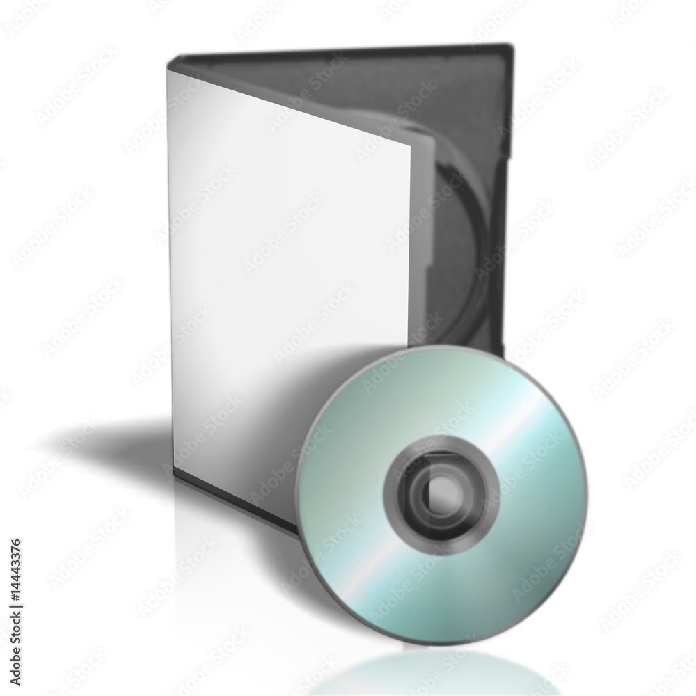 Generic box of dvd on white background Generic box of dvd on white background