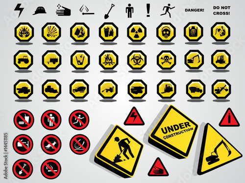 big set of under construct and work icon