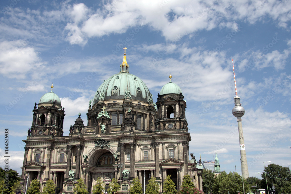 Obraz premium Berliner Dom und Fernsehturm, Berlin