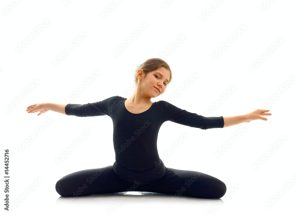 Portrait of cute teen gymnast girl Portrait of cute teen gymnast girl
