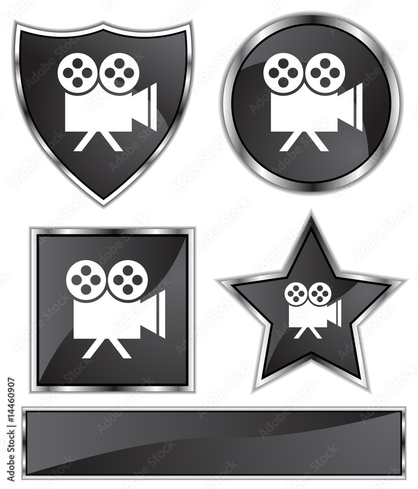 Movie Camera Icon Set Movie Camera Icon Set