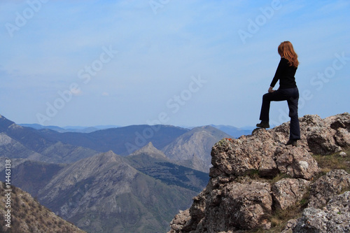 girl on a rock