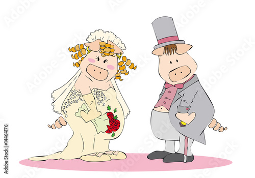 just married pigs