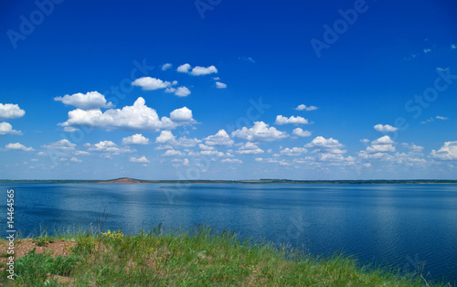 Summer landscape with lake