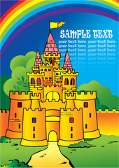 Fototapete Schloss Castle Vector Illustration  © Tetiana Nikonorova