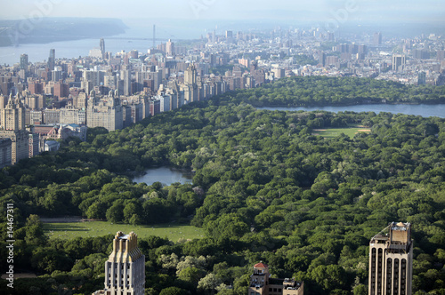 Obraz na płótnie Vue sur les tours de Manhattan - New York w salonie