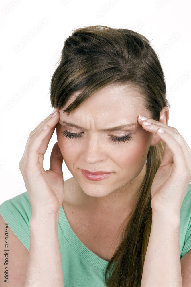 Woman with a headache Woman with a headache