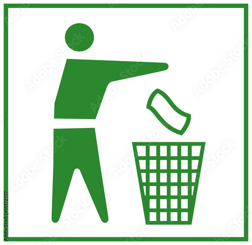 Do not litter green logo photo