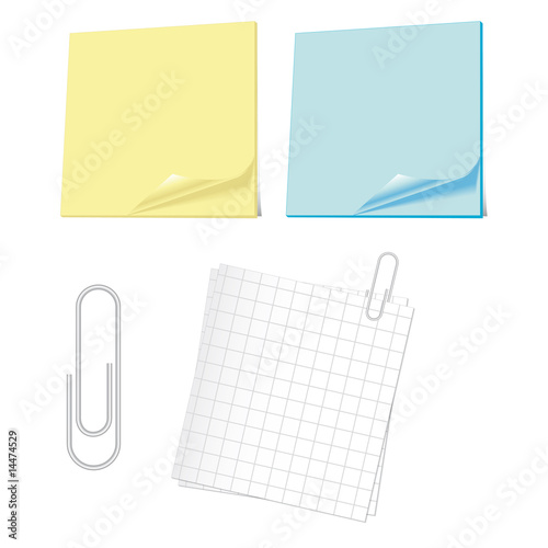 Notas post it y clip