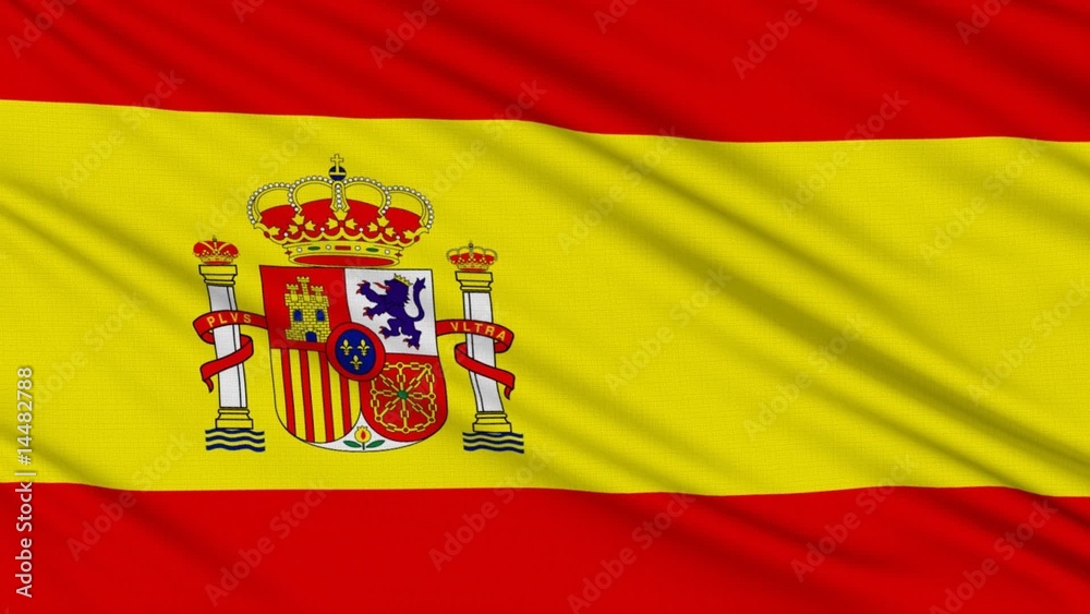 custom made wallpaper toronto digitalSpanish flag, with real structure of a fabric