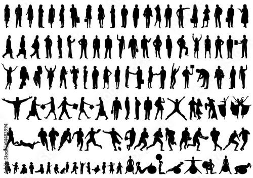 Illustration of people silhouettes