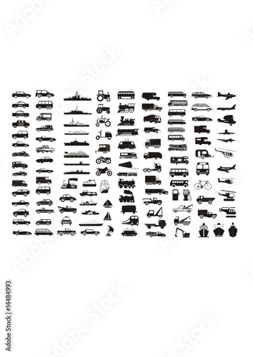 vector collection of various vehicles
