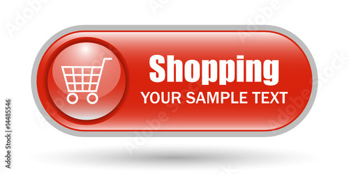 Shopping Cart Icon with Space for Text