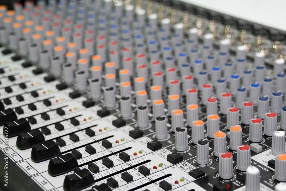 Music Mixer desk at he Concert Music Mixer desk at he Concert