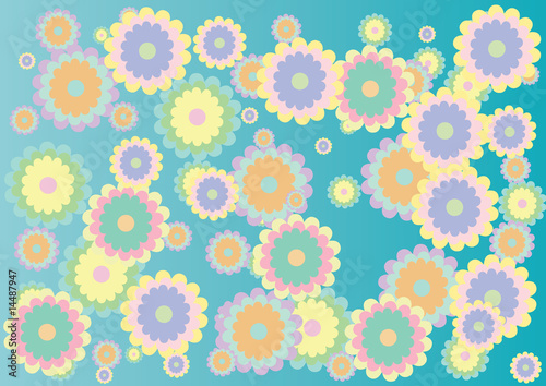 color background with flowers