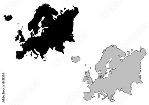 Europe vector map