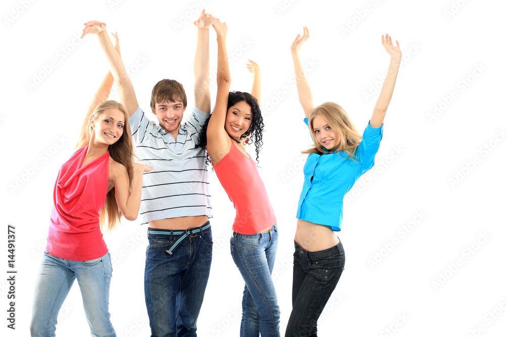 excited friends