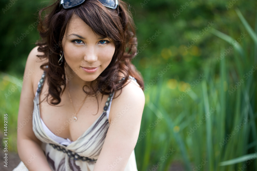 beautiful girl in a forest beautiful girl in a forest