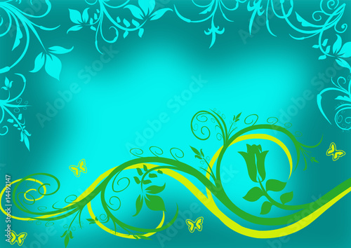 Ornament mit Blumen als Design